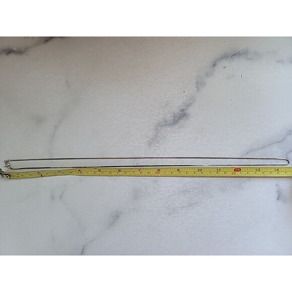 Extra Long 925 Sterling Silver Box Chain Necklace Vintage Italy - Picture 10 of 10